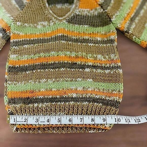 Vtg hand-knit toddler V-neck pullover sweater - Picture 7 of 8